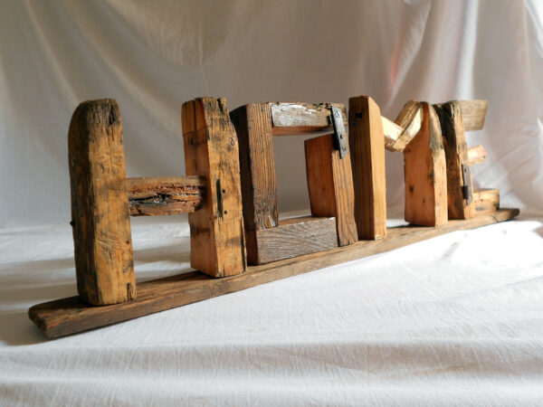 Letras HOME en madera reciclada - Imagen 2
