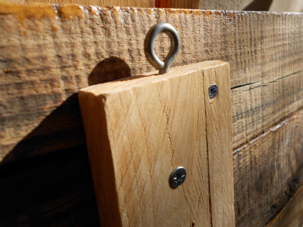 Cabecero cama madera reciclada 150cm - Imagen 6